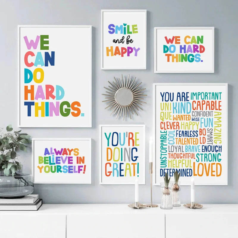 Kids Education Motivation - Lukisan Berlian Positif untuk Dinding Kelas