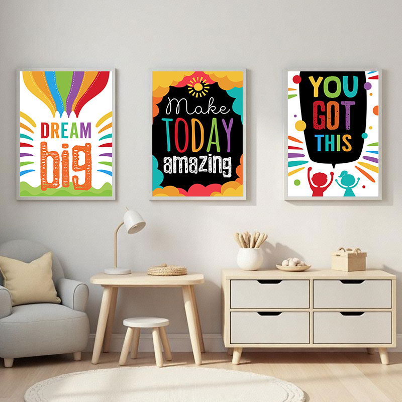 Kids Education Quote - Poster Dekorasi Dinding Inspirasional Gaya Anak-anak