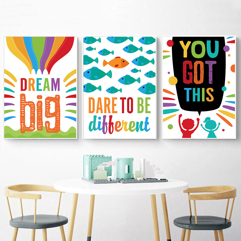Poster Dekorasi Dinding Inspir - Kids Education Quote ulasan dan harga