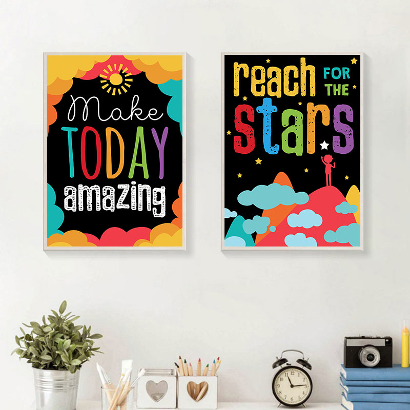 Poster Dekorasi Dinding Inspir - Kids Education Quote ulasan dan harga