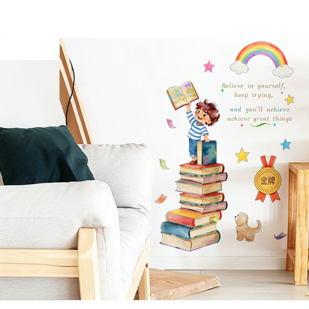 Stiker Dinding dengan Frasa Mo - Kids Education Quote ulasan dan harga
