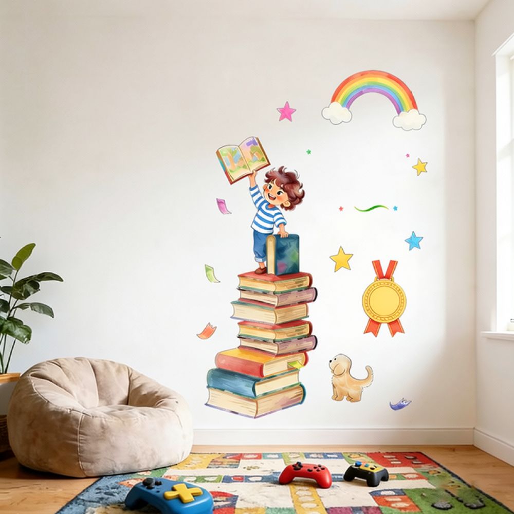 Stiker Dinding dengan Frasa Mo - Kids Education Quote ulasan dan harga