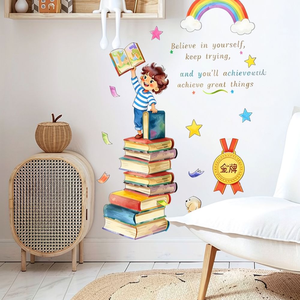 Stiker Dinding dengan Frasa Mo - Kids Education Quote ulasan dan harga